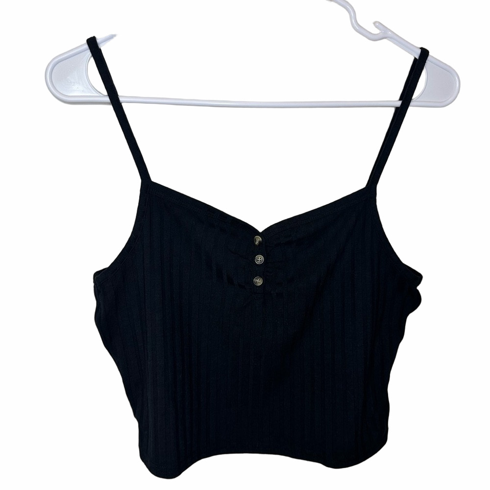 NWT Top Shop Black Cropped Top Size 10